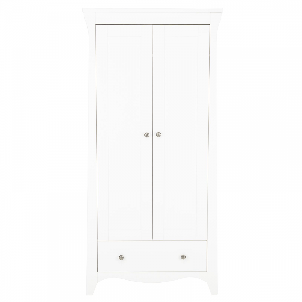 Cuddleco Clara Double Nursery Wardrobe - Satin White