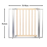 Clippasafe Metal & Wood Extendable Swing Shut Baby Stair Gate W72-95cm