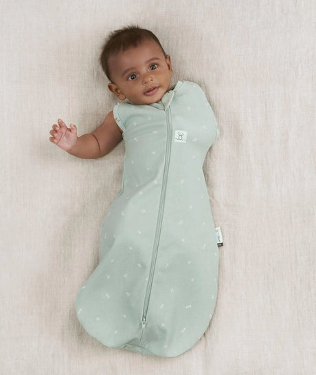 ergoPouch Organic All Year Cocoon Swaddle Sleeping Bag | 1.0 Tog | 0-3 Months - Sage