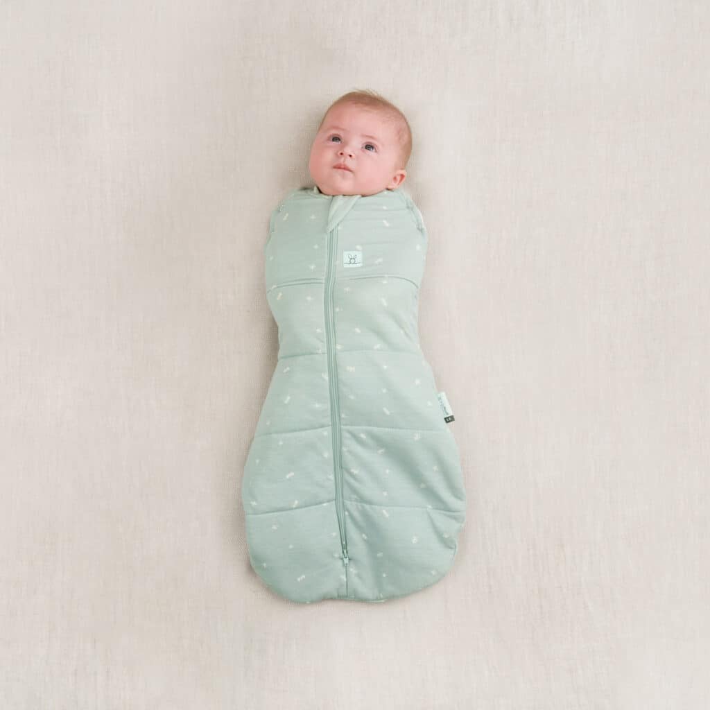 ergoPouch Organic Winter Cocoon Swaddle Sleeping Bag | 2.5 Tog | 3-6 Months - Sage