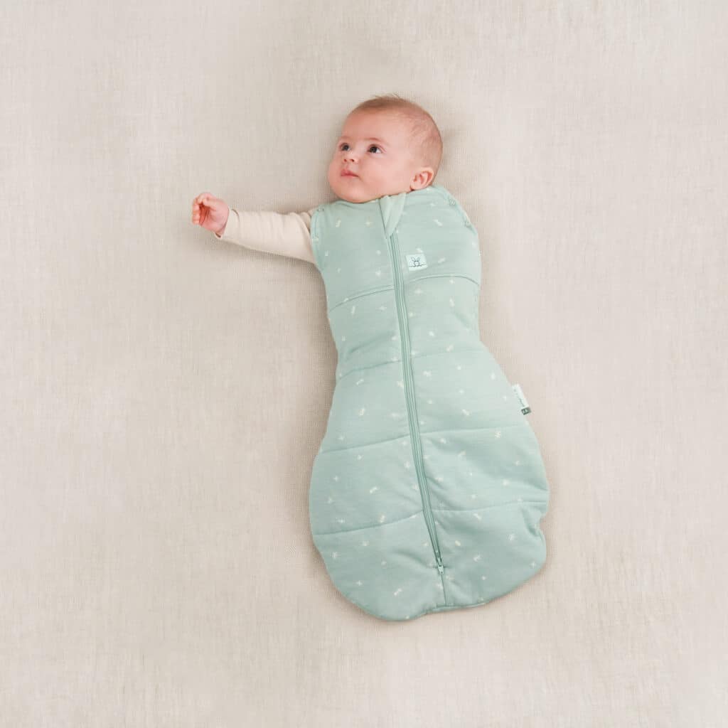 ergoPouch Organic Winter Cocoon Swaddle Sleeping Bag | 2.5 Tog | 3-6 Months - Sage