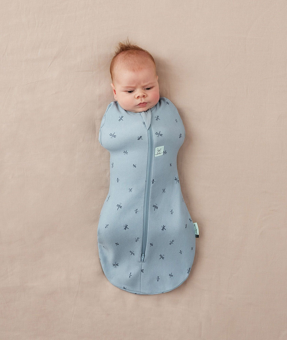 ergoPouch Organic All Year Newborn Swaddle Sleeping Bag | 1.0 Tog - Dragonflies