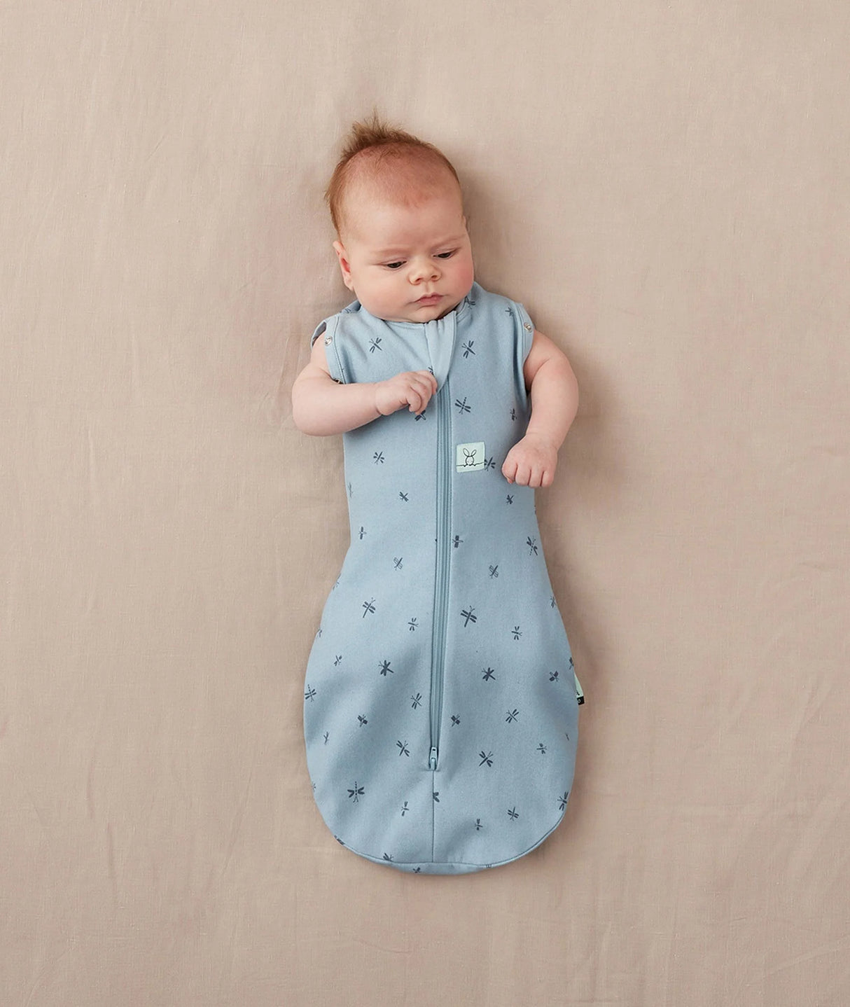 ergoPouch Organic All Year Newborn Swaddle Sleeping Bag | 1.0 Tog - Dragonflies