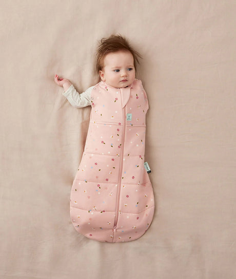 ergoPouch Organic Winter Cocoon Swaddle Sleeping Bag | 2.5 Tog | 0-3 Months - Daisies