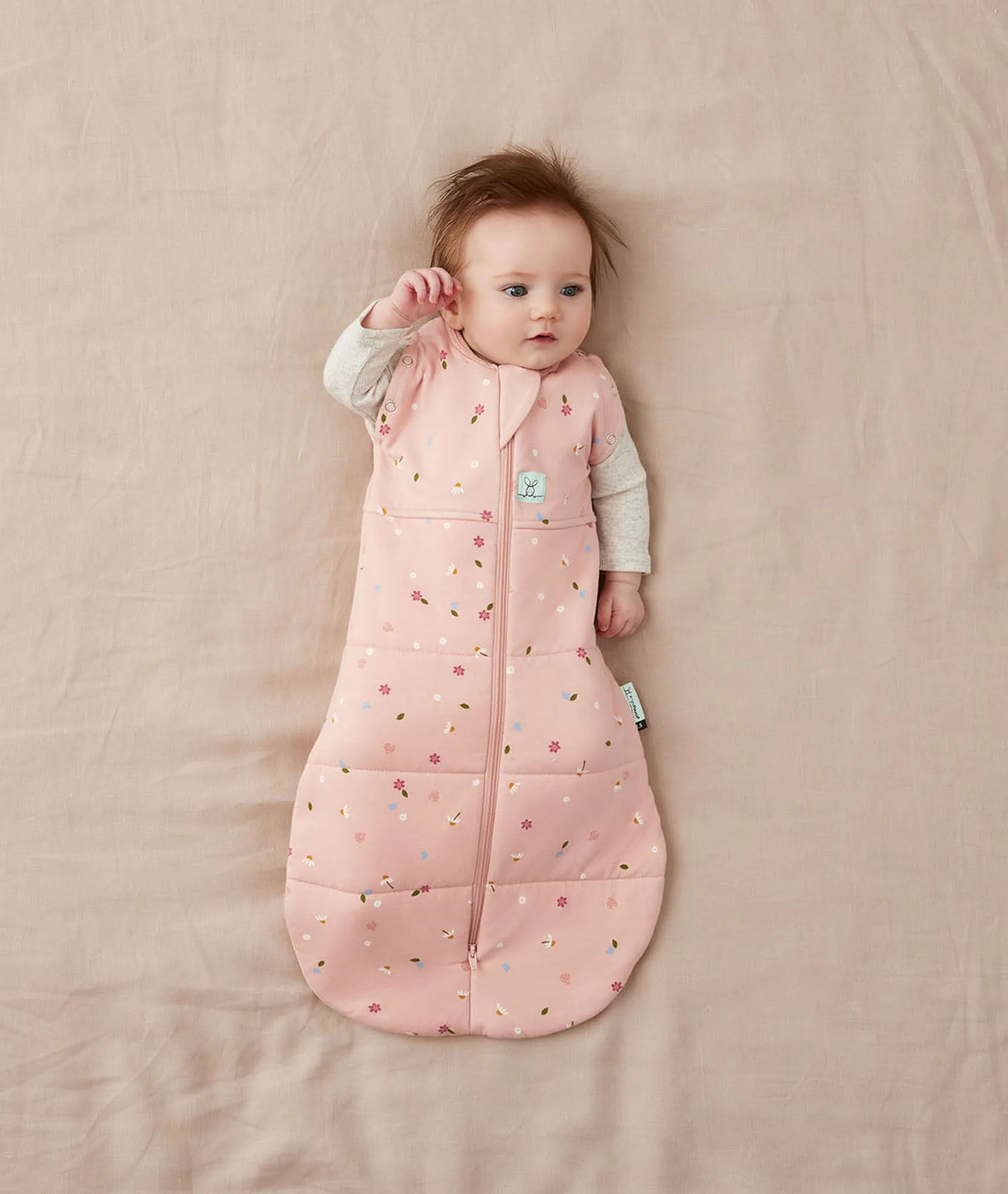 ergoPouch Organic Winter Cocoon Swaddle Sleeping Bag | 2.5 Tog | 3-6 Months - Daisies