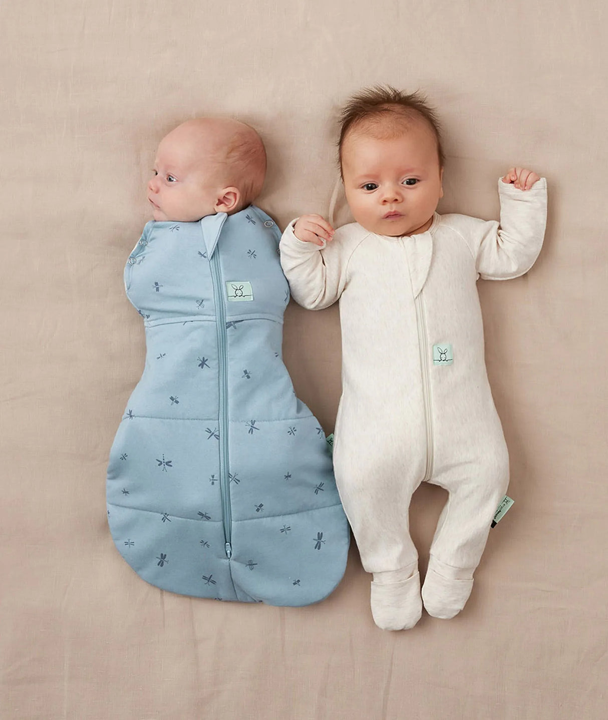 ergoPouch Organic Winter Cocoon Swaddle Sleeping Bag | 2.5 Tog | 3-6 Months - Dragonflies