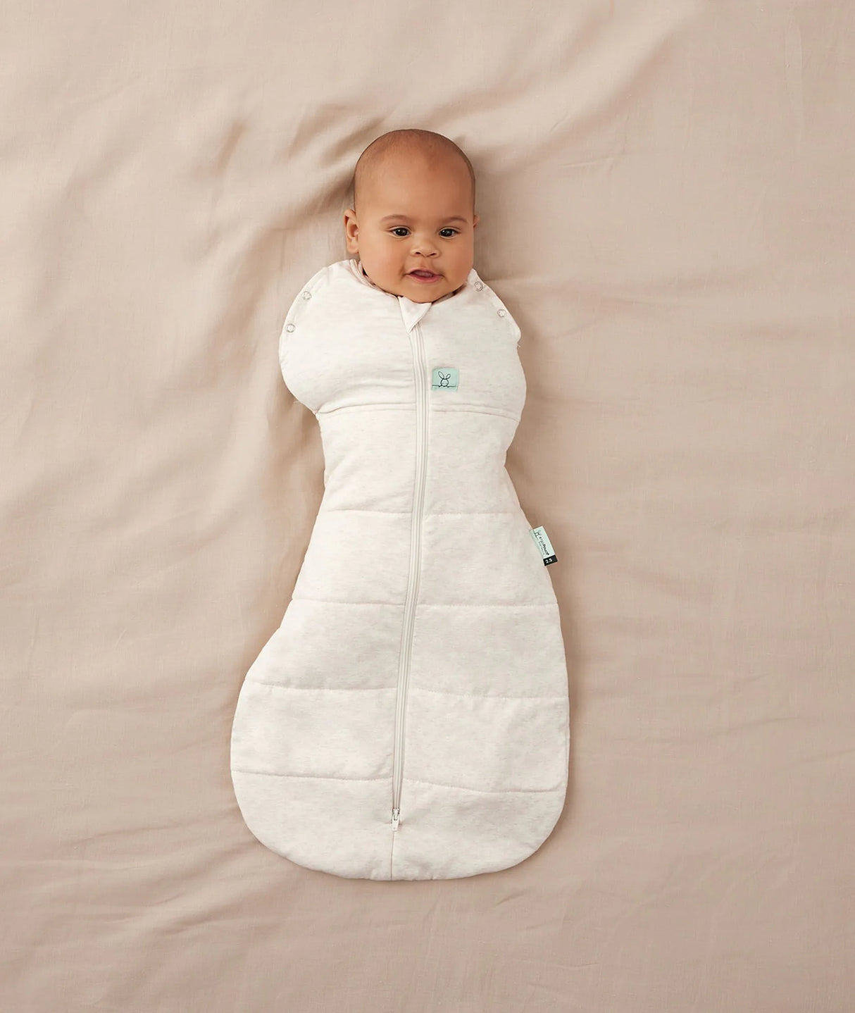 ergoPouch Organic Winter Cocoon Swaddle Sleeping Bag | 2.5 Tog | 3-6 Months - Oatmeal