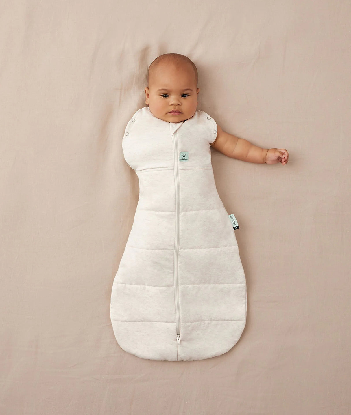 ergoPouch Organic Winter Cocoon Swaddle Sleeping Bag | 2.5 Tog | 3-6 Months - Oatmeal