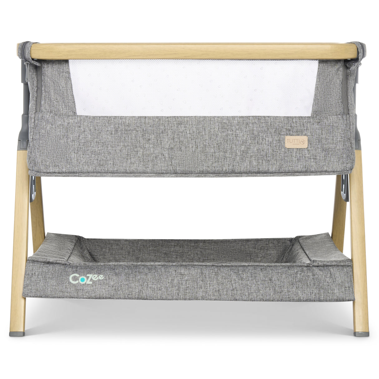 Tutti Bambini CoZee Mini Me Play Crib - Oak & Charcoal