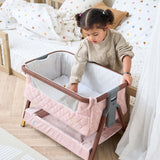 Tutti Bambini CoZee Luxe Mini Me Play Crib - Walnut & Blush