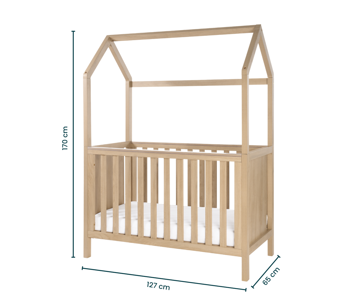 Tutti Bambini Casa Mini Cot Bed - Harvest Oak