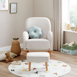 Babymore Freya Nursing Rocking Chair & Foot Stool – Cream