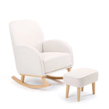 Babymore Freya Nursing Rocking Chair & Foot Stool – Cream