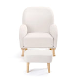 Babymore Freya Nursing Rocking Chair & Foot Stool – Cream