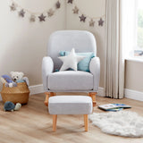 Babymore Freya Nursing Rocking Chair & Foot Stool – Grey