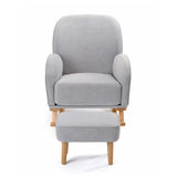 Babymore Freya Nursing Rocking Chair & Foot Stool – Grey