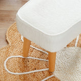 Babymore Freya Nursing Rocking Chair & Foot Stool – Off White Bouclé