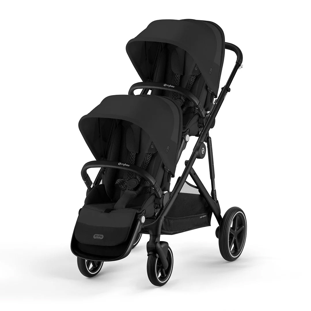 Cybex Gazelle S Twin Pushchair with Second Seat Unit - Moon Black