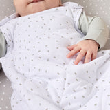 Little Green Sheep Organic Baby Sleeping Bag | 2.5 Tog | 0-6 Months - White Rice