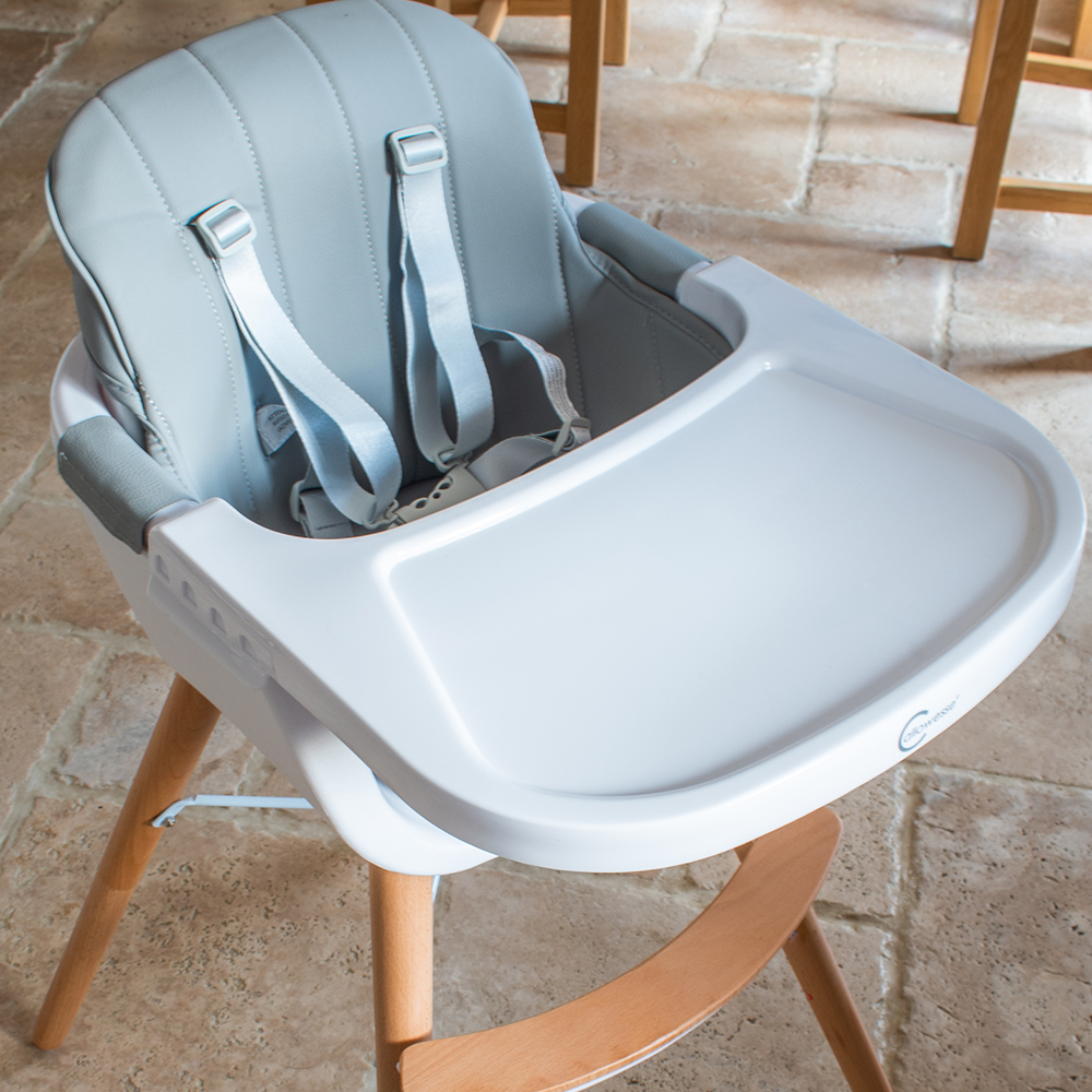 Callowesse Elata 3-In-1 Scandi Wooden Highchair – Grey