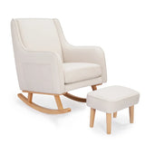 Babymore Ida Nursing Chair with Foot Stool - Ivory