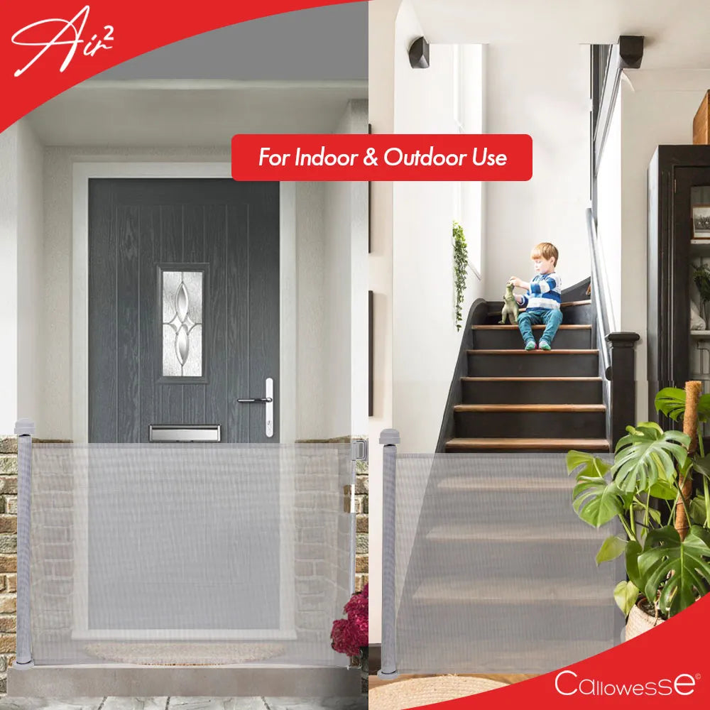 Callowesse Air2 Retractable Stair Safety Gate 0-150cm – Grey