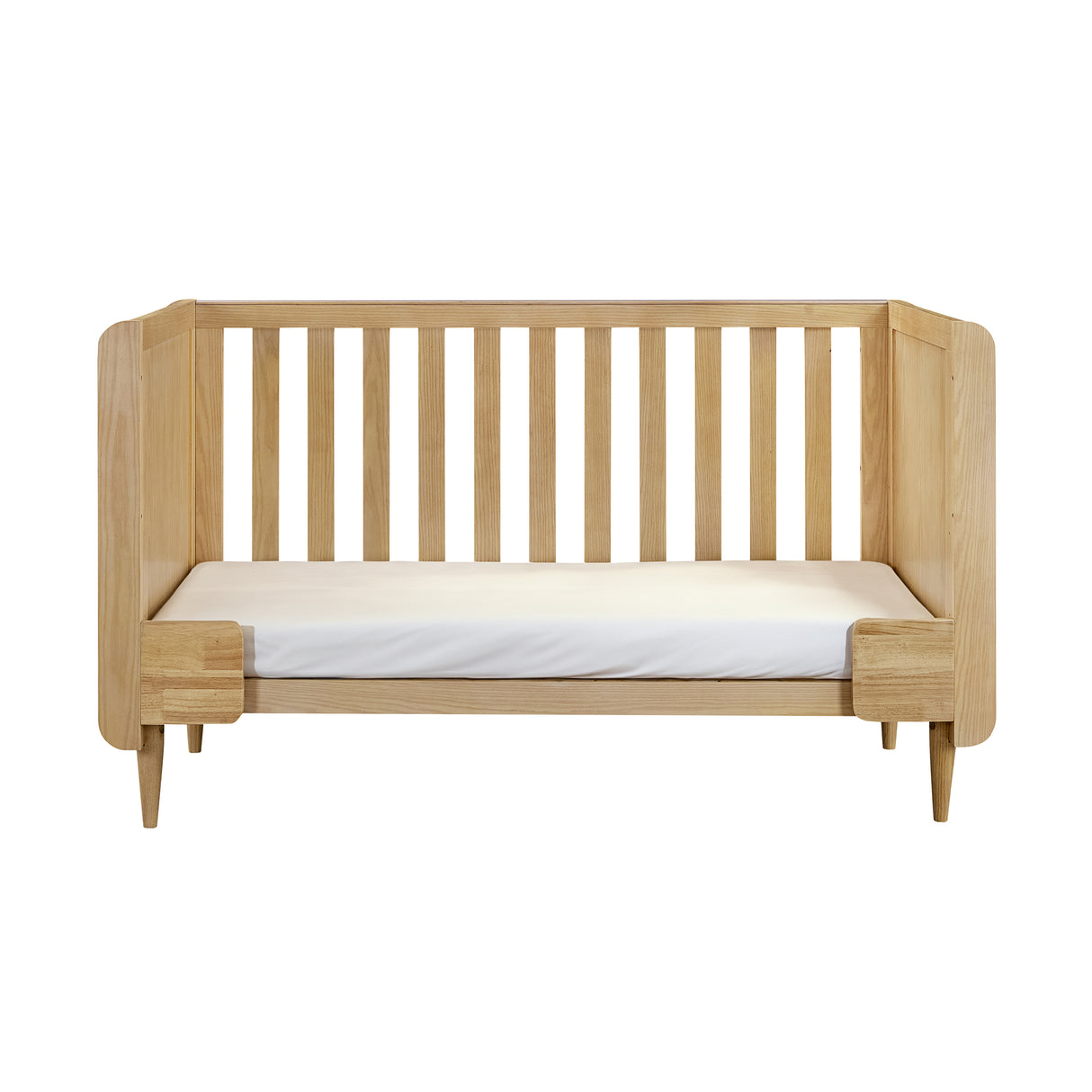 Tutti Bambini Japandi 3 Piece Nursery Furniture Set with Cot Bed, Dresser and Wardrobe - Light Oak