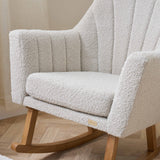 Tutti Bambini Jonah Luxe Rocking Chair and Foot Stool - Boucle Mushroom