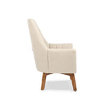 Tutti Bambini Jonah Luxe Rocking Chair and Foot Stool - Boucle Mushroom