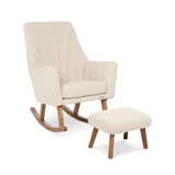 Tutti Bambini Jonah Luxe Rocking Chair and Foot Stool - Boucle Mushroom