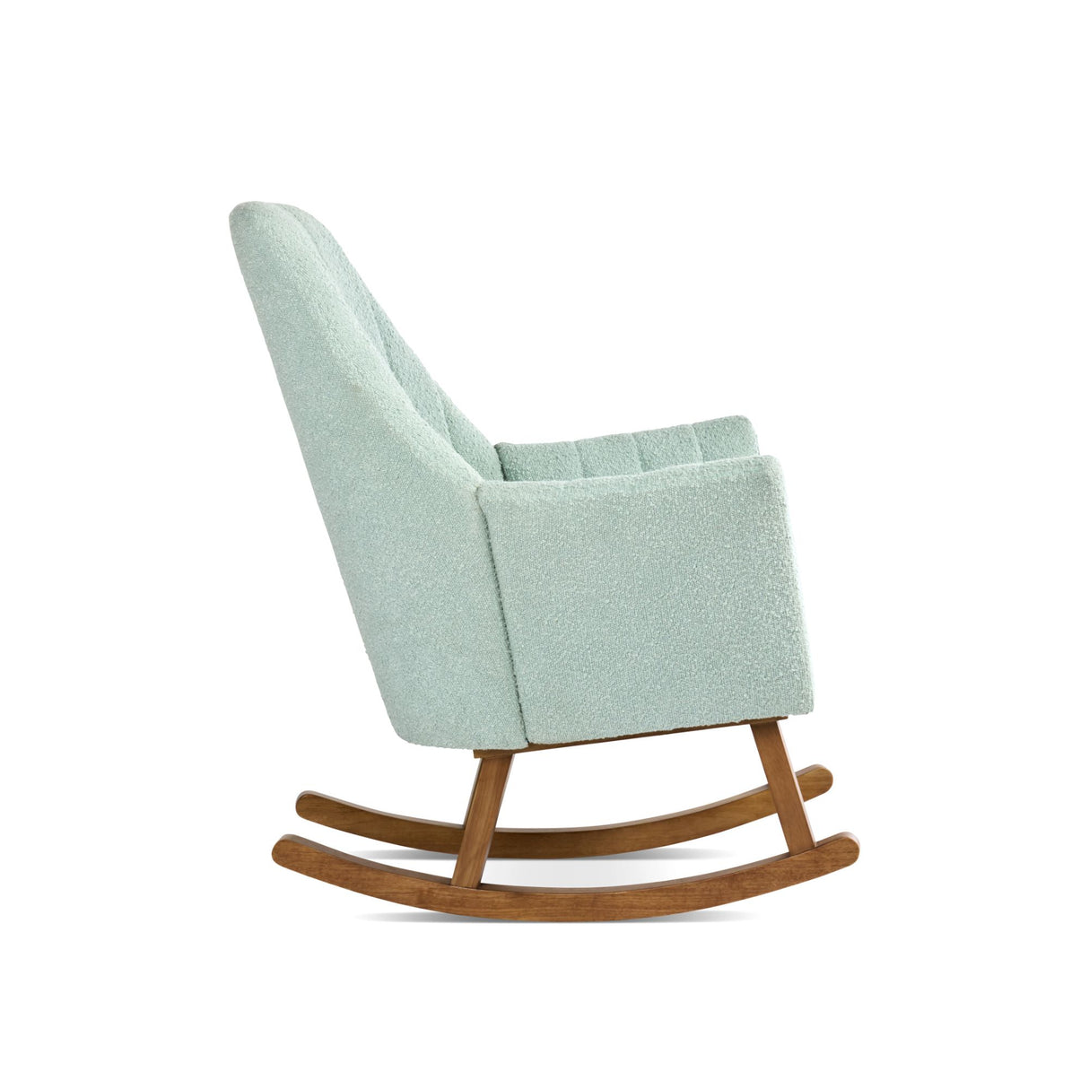 Tutti Bambini Jonah Luxe Rocking Chair and Foot Stool - Boucle Ocean Stone