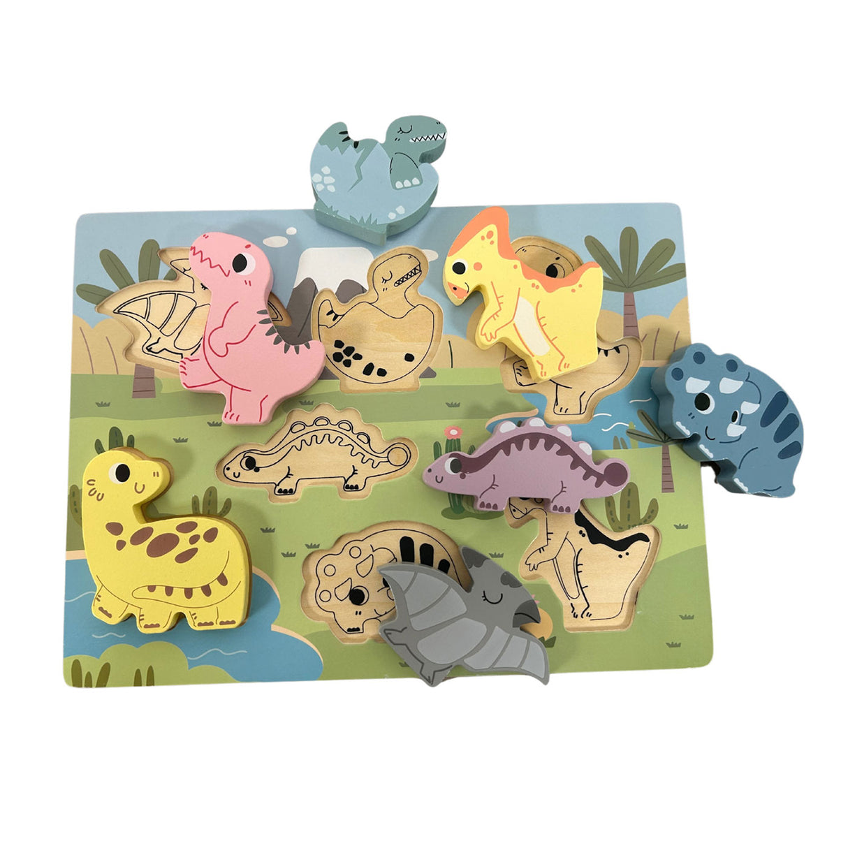 Just For Me Children's Educational Wooden Puzzle - Dinosaurs