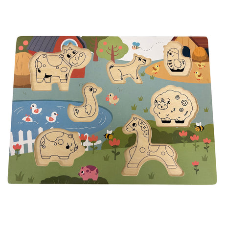 Just For Me Children's Educational Wooden Puzzle - Farm Animals