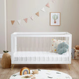 Babymore Kimi XL 2 Piece Nursery Furniture Set with Cot Bed & Dresser - Acrylic