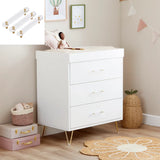 Babymore Kimi XL 2 Piece Nursery Furniture Set with Cot Bed & Dresser - Acrylic