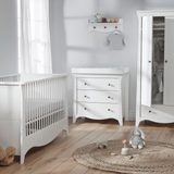 Cuddleco Clara Double Nursery Wardrobe - Satin White