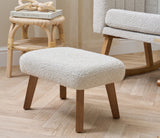 Tutti Bambini Jonah Luxe Rocking Chair and Foot Stool - Boucle Mushroom