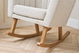 Tutti Bambini Jonah Luxe Rocking Chair and Foot Stool - Boucle Mushroom