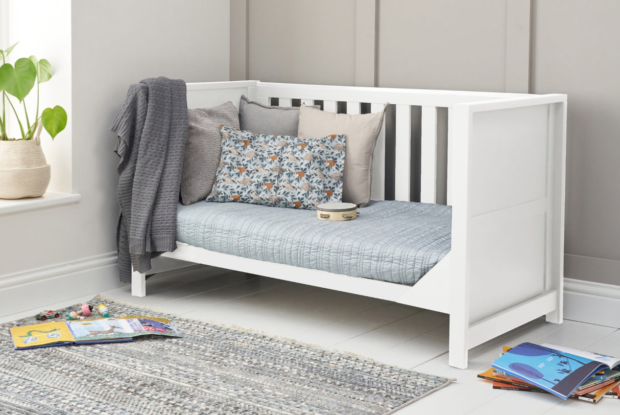 Tutti Bambini Tivoli 2 Piece Nursery Furniture Set with Cot Bed & Dresser - White