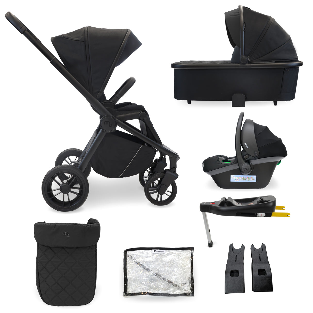 My Babiie 450i Travel System with Infant Carrier - Black