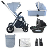 My Babiie 450i Travel System with Infant Carrier - Steel Blue