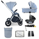 My Babiie 450i Travel System with Infant Carrier - Steel Blue