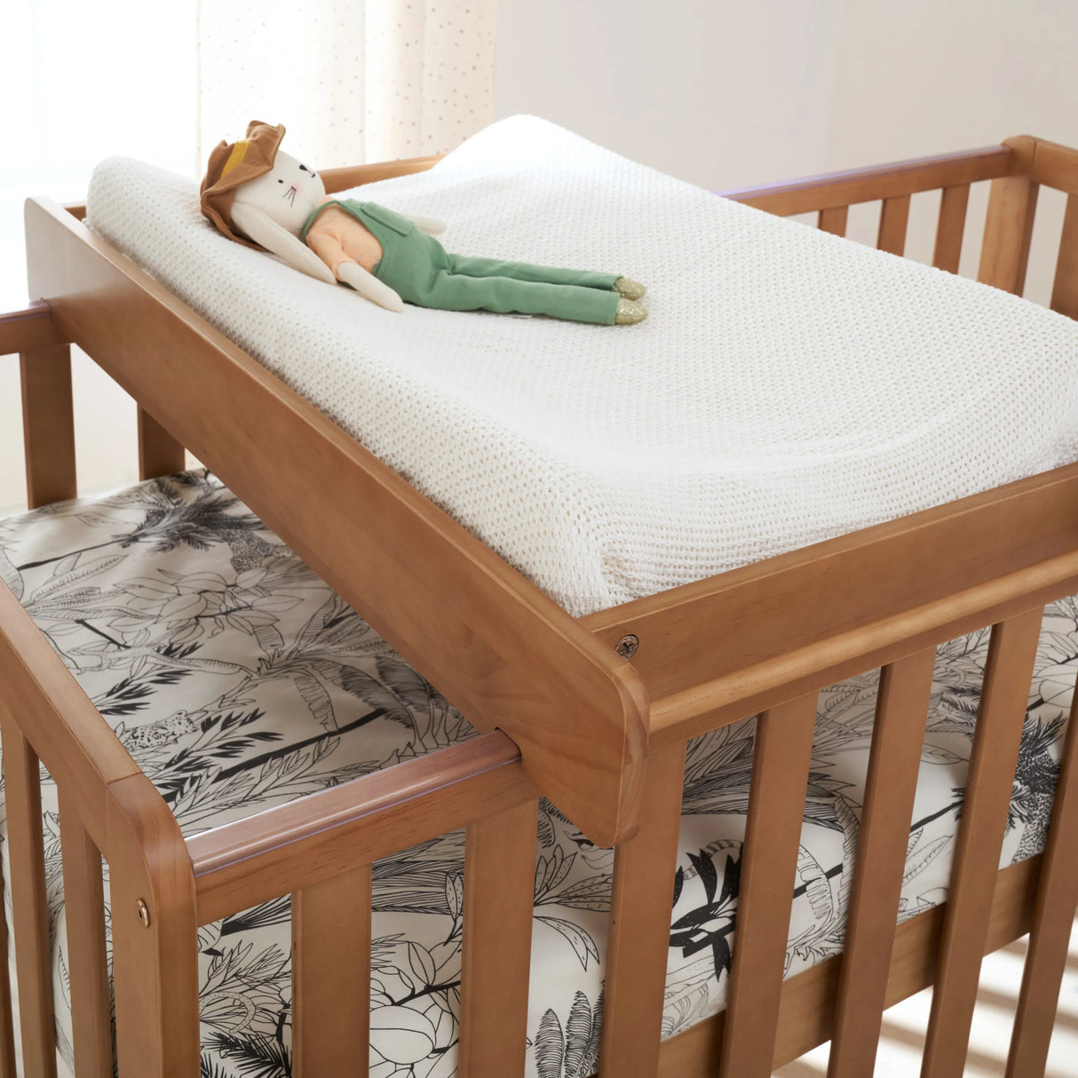 Tutti Bambini Malmo Cot Bed with Cot Top Changer & Mattress - Oak