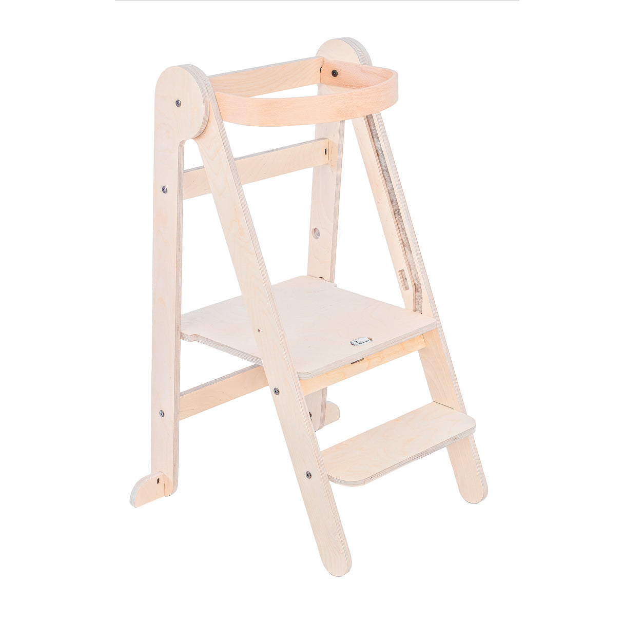 MamaToyz Folding Learning Tower - Natural Beech Wood Montessori Child Safety Platform V2