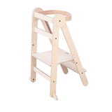 MamaToyz Folding Learning Tower - Natural Beech Wood Montessori Child Safety Platform V2