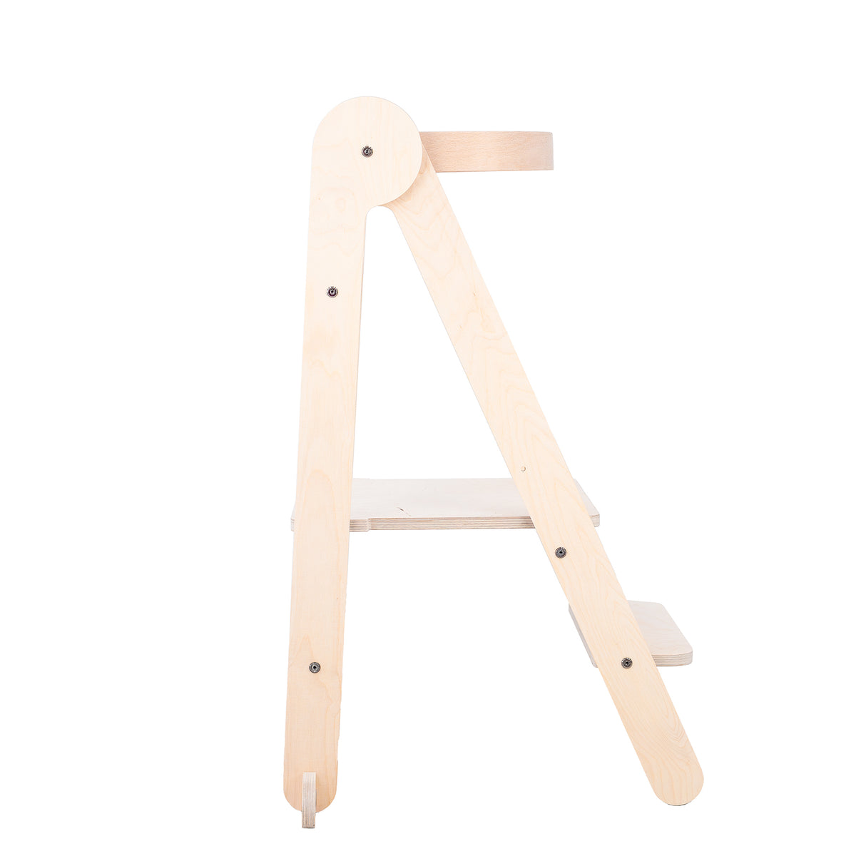 MamaToyz Folding Learning Tower - Natural Beech Wood Montessori Child Safety Platform V2