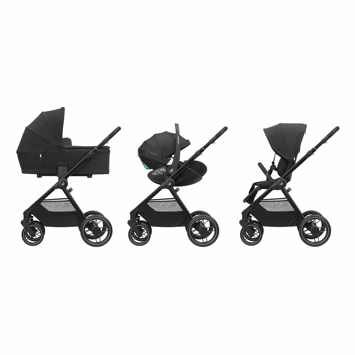 Maxi Cosi Oxford Premium Travel System Bundle with Pebble Pro & ISOFIX Base - Twillic Black