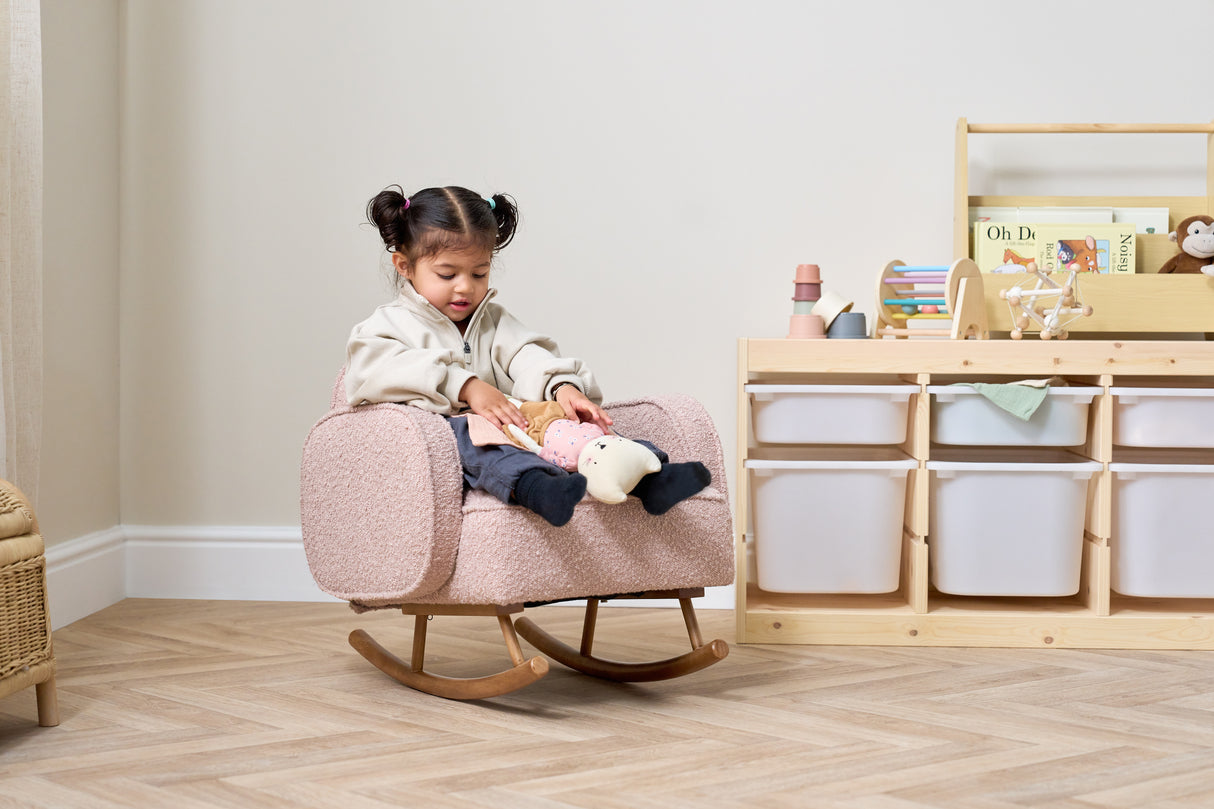 Tutti Bambini Micah Mini Me Children's Rocking Chair - Boucle Blush