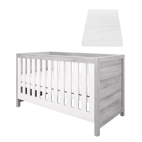 Tutti Bambini Modena Cot Bed - Grey Ash & White