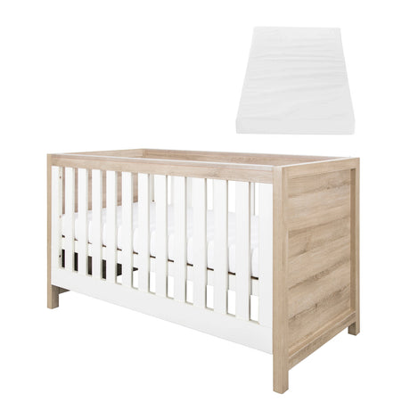 Tutti Bambini Modena Cot Bed - White & Oak